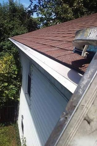 Gutter protection installed on an American home